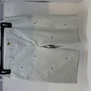 (14) Vineyard Vines Gray with Blue Whales Bermuda Shorts